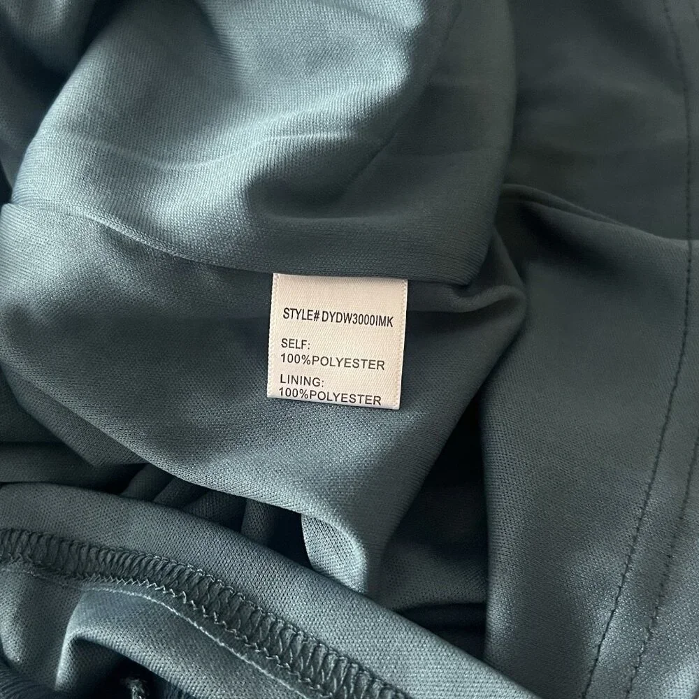 NWT Altar'd State Teal Blue Sheer Sleeve Square Neck Mini Dress Womens sz M - Picture 5 of 5